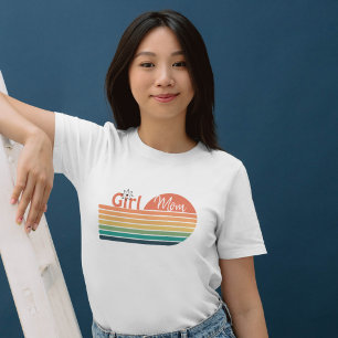 Girl Mamma Retro Flower Sunset T Shirt