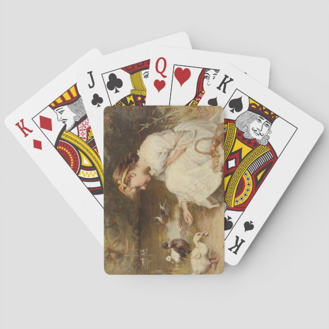 Girl Matande Ankor (av Frederick Morgan) Casinokort (Baksidan)