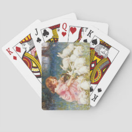 Girl Matande kaniner (av Frederick Morgan) Casinokort