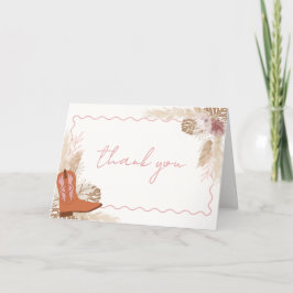 Girl Modern Boho Cowgirl Boots Pampas Baby Shower Tack Kort