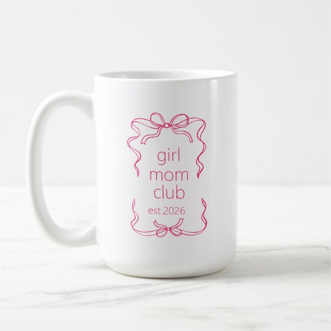 Girl Mom Gift Personalized New Mom Gifts, First  Kaffemugg (Vänster)
