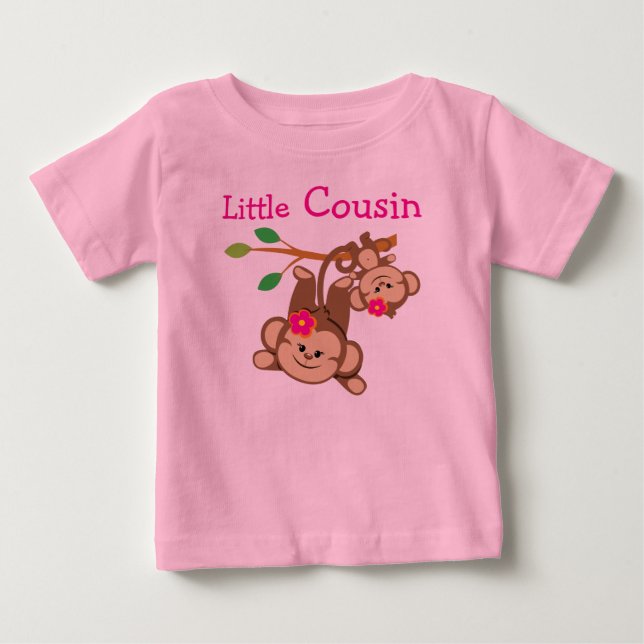 Girl Monkey Little Cousin T-shirt (Framsida)