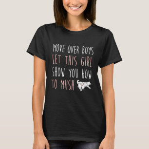 Girl Musher Women Sledding Huskies T Shirt
