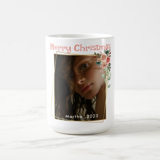 Girl Namn 1 Photo christmas Kaffemugg (Center)