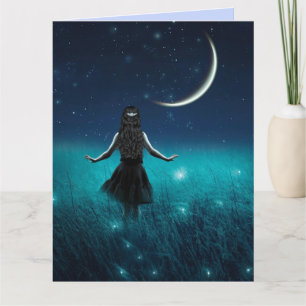 GIRL NATT FIREFLIES BIRTHDAY BIG GREETARD TACK KORT