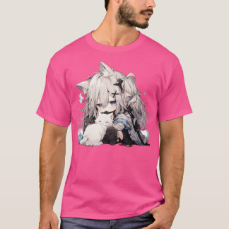 Girl Neko och neko anime T Shirt