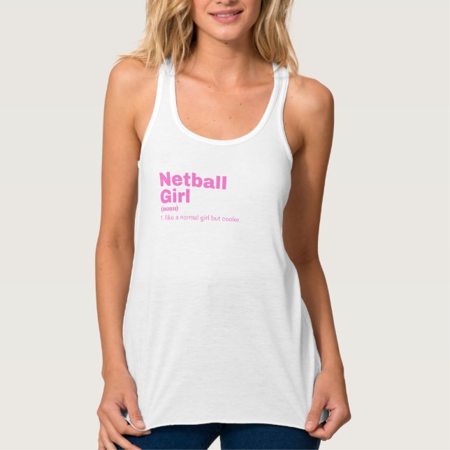 Girl - Netball Linne Med Racerback (Framsida)