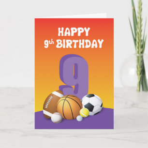 Girl Nth Birthday Sports Bollar Kort