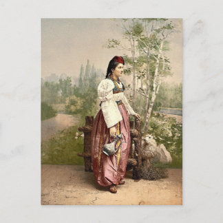 Girl of Sarajevo, Bosnien, Austro-Hungary ClassiP Vykort