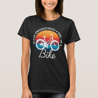 Girl on a Bike Funny Biker Cyclist Mountain Biker T Shirt