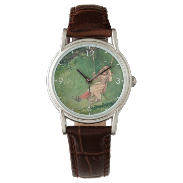 Girl on a Swing (Rural Childomy) (Winslow Homer) Armbandsur (Framsida)