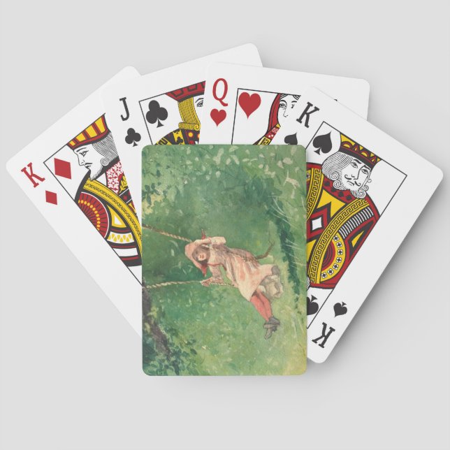 Girl on a Swing (Rural Childomy) (Winslow Homer) Casinokort (Baksidan)