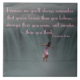 GIRL ON A TIGHTROPE TILE KAKELPLATTA