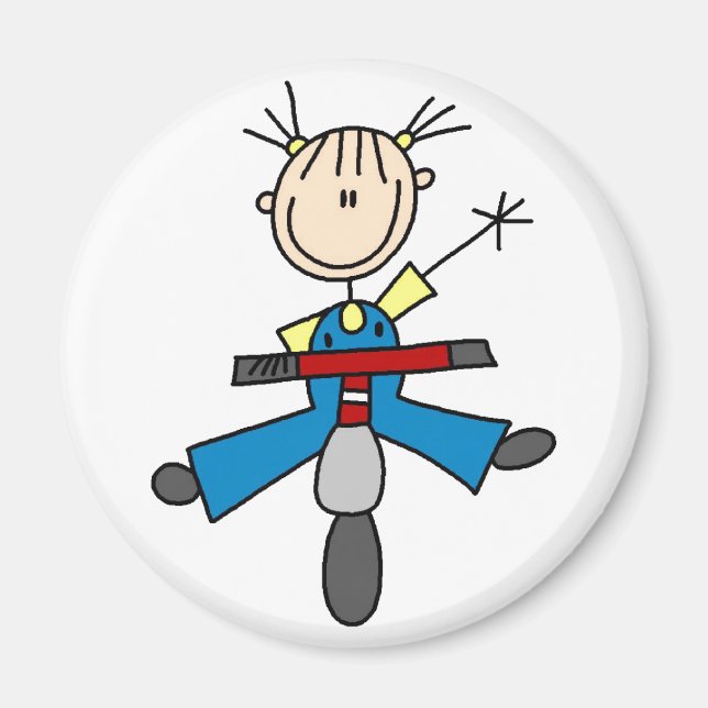 Girl On Scooter Magnet (Framsidan)