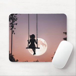 Girl on Swing with Måne Musmatta