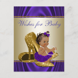 Girl Önskemål for Flicka Lila Baby Shower Game