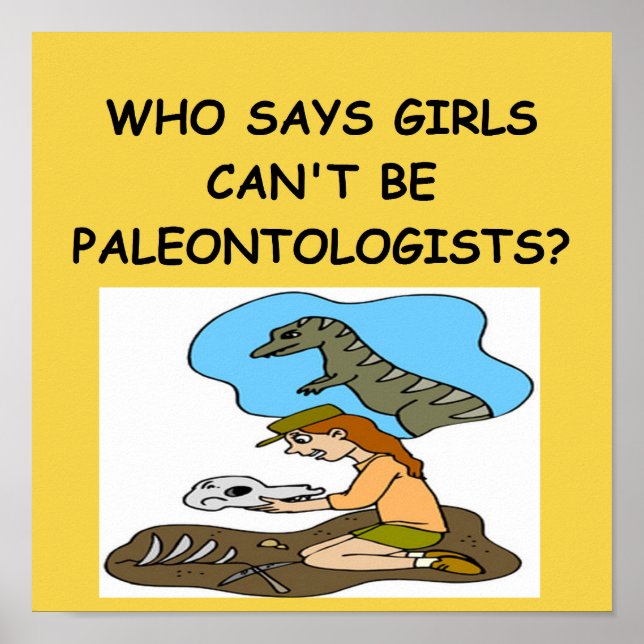 GIRL paleontolog Poster (Framsidan)