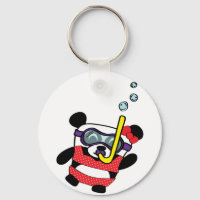 Girl Panda i Bikini Snorkling