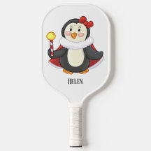 Girl Penguin Red Bow Cape Art Namn