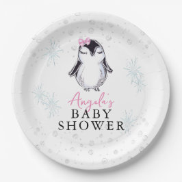 Girl Penguin Winter Baby Shower