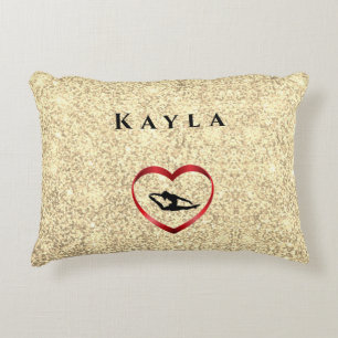 Girl Personlig Tumble Gymnast Gymnastics Pillow Prydnadskudde