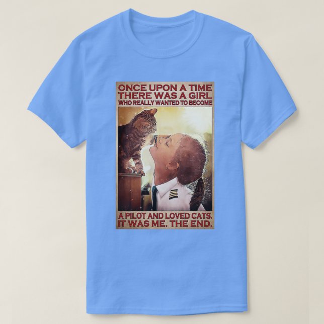 Girl Pilot Kärlek Cat Gång vid en tidpunkt då G T Shirt (Design framsida)