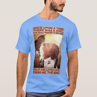 Girl Pilot Kärlek Cat Gång vid en tidpunkt då G T Shirt