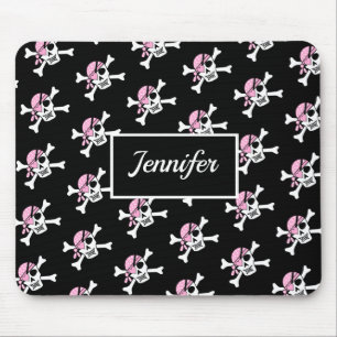 Girl Pirat Skull och Crossbone Mouse Pad Musmatta