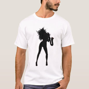 Girl Play Saxuphone T-Shirt Jazz Music