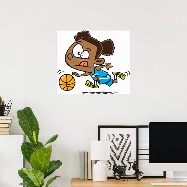 Girl Playing Basketball Poster (Skapare uppladdad)