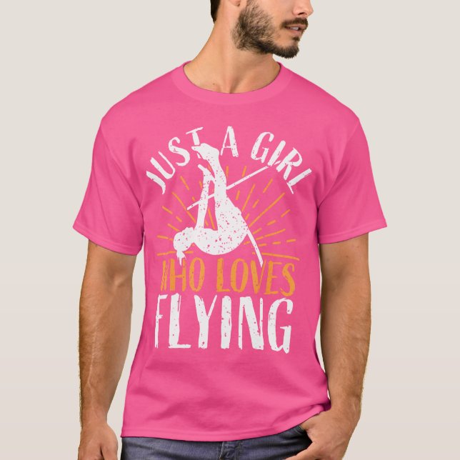 Girl Pole Vault - Woman Pole Vaulting T Shirt (Framsida)