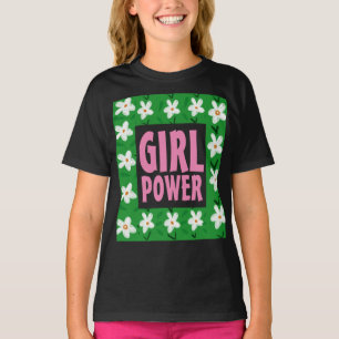 GIRL POWER ART-SHIRTS WOMENS GIRLS MÖRK TEES T SHIRT