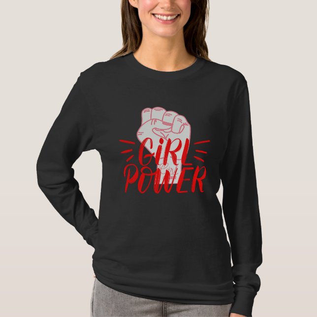 Girl Power Black History Emancipation Feminist Fir T Shirt (Framsida)