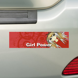 Girl Power Bumper Sticker Bildekal