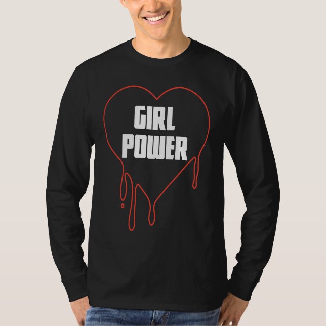 Girl Power Cute Feminist Empowerment Female Equali T Shirt (Framsida)