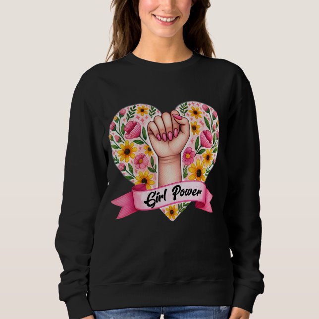 Girl Power Feminist T Shirt (Framsida)