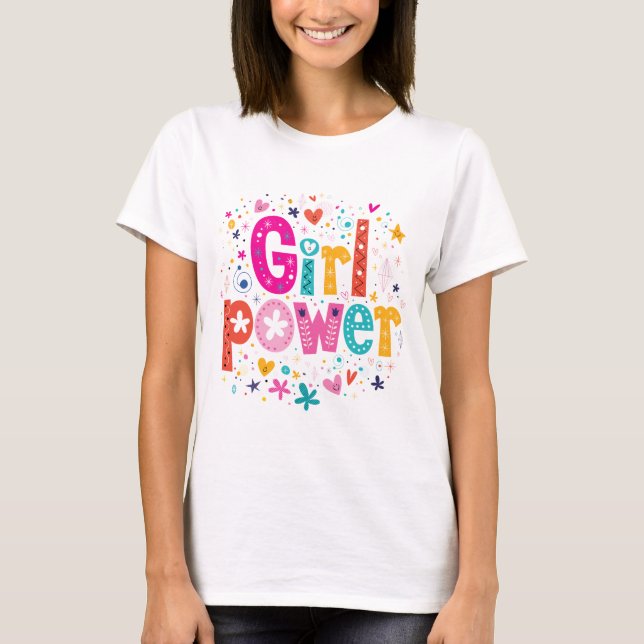 Girl Power Flower Tee (Framsida)