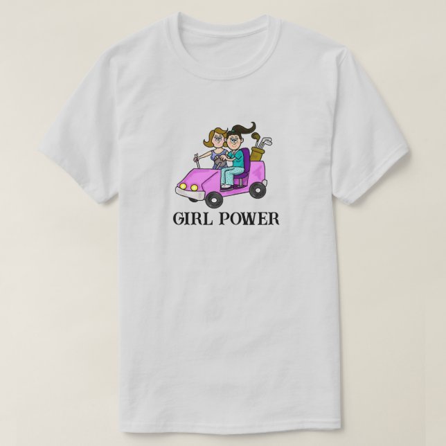 Girl Power Golf T-Shirt (Design framsida)