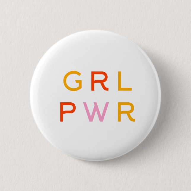 Girl Power | GRL PWR | Modern feminist | Minimal Knapp (Framsida)