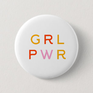 Girl Power GRL PWR Modern feminist Minimal Knapp