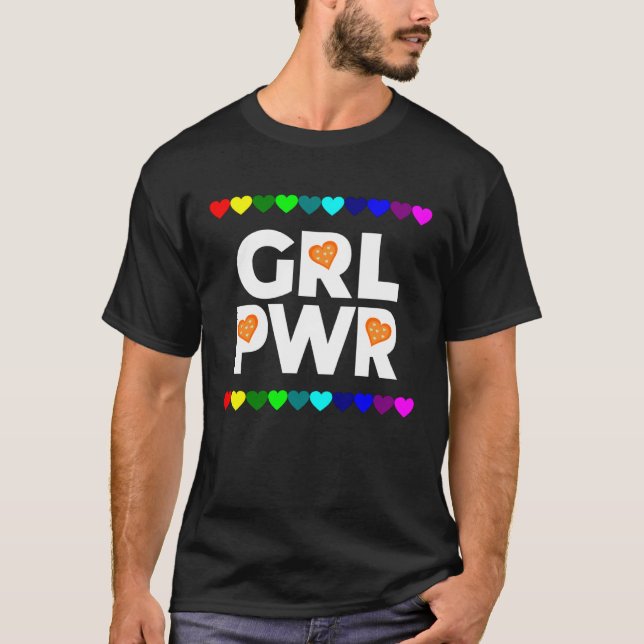 Girl Power GRL PWR T Shirt (Framsida)