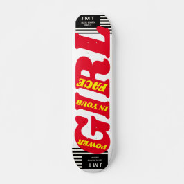 GIRL POWER I DITT ANSIKTE JM7 3/4-tums SKATTESKYDD Mini Skateboard Bräda 18,5 Cm
