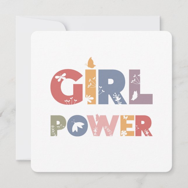 Girl Power Julkort (Framsida)