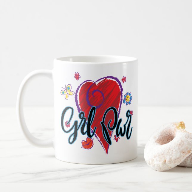 Girl Power Kaffemugg (Med munk)