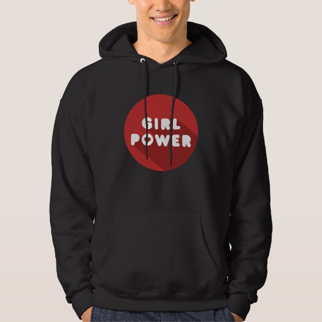 Girl Power Ladies Youth Hoodie (Framsida)