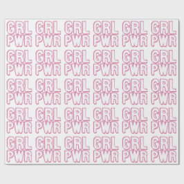 Girl Power Lettering Presentpapper