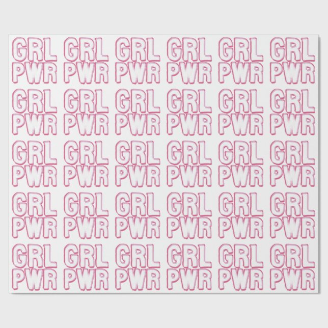 Girl Power Lettering Presentpapper (Platt)