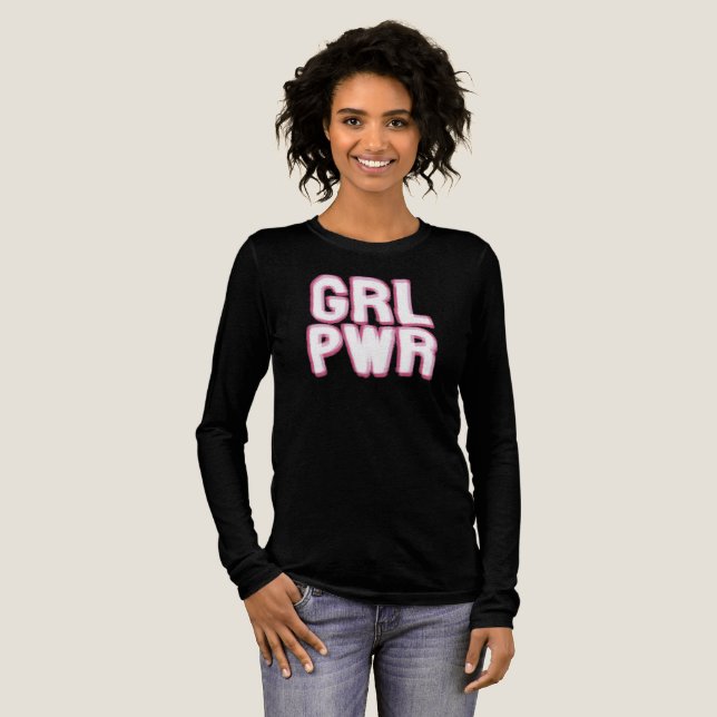 Girl Power Lettering T Shirt (Hel framsida)