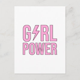 Girl Power Lightning Vykort