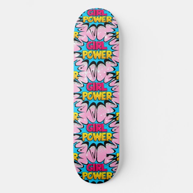 Girl Power Mini Skateboard Bräda 18,5 Cm (Framsida)